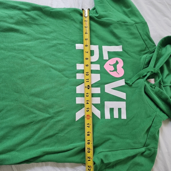 NWOT PINK Victoria's Secret Green Hoodie - Picture 3 of 9